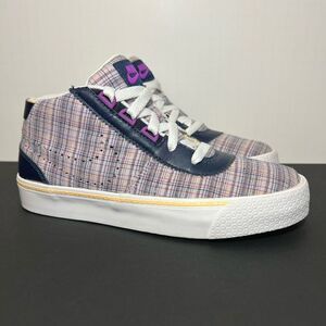 Womens *RARE* NIKE Hachi Textile Purple Plaid Casual Lace Up Sneakers / Size 6